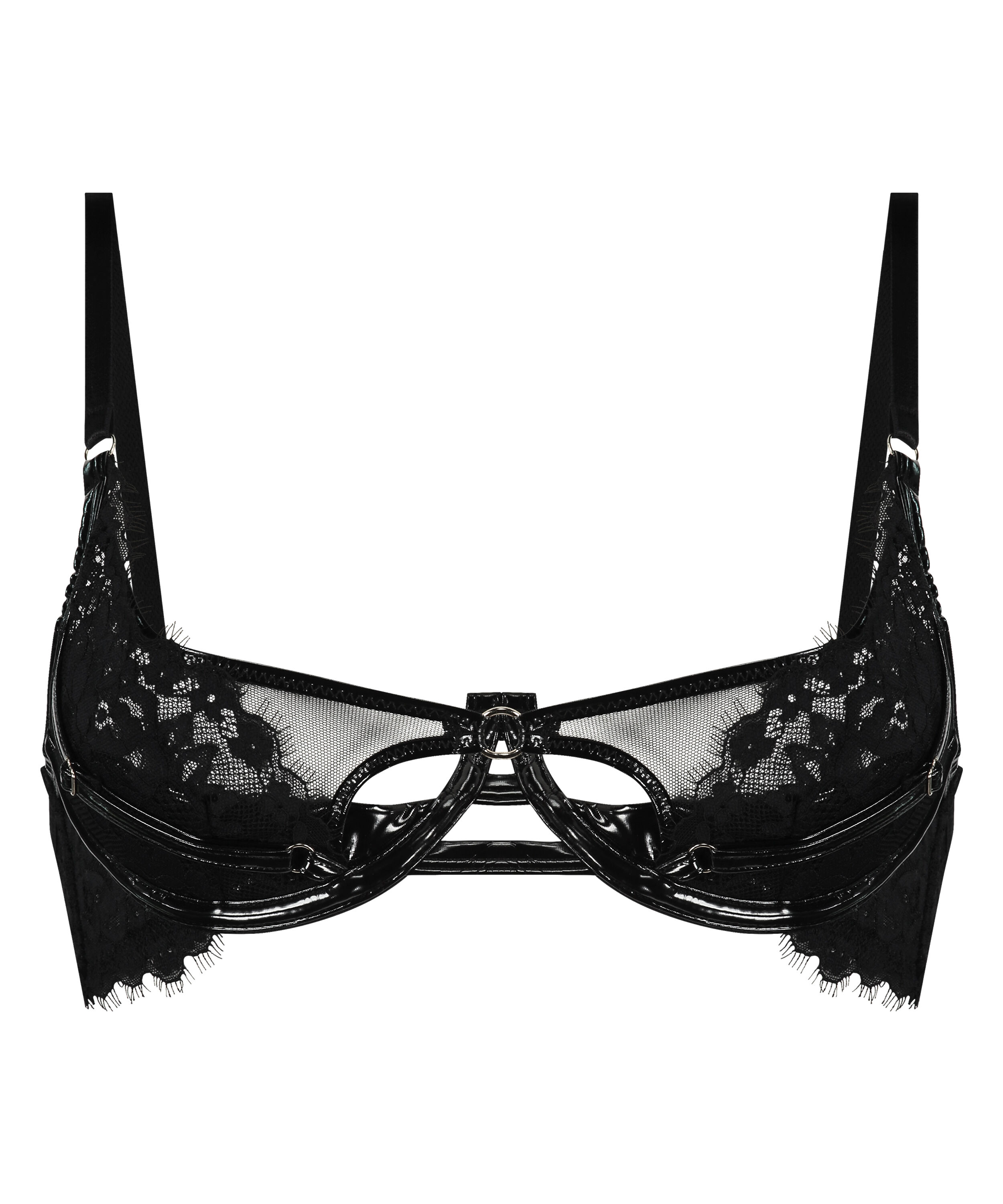 Nieusztywniany biustonosz z fiszbinami Kali, Czarny