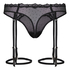 Stringi Typu Suspender Kat, Czarny