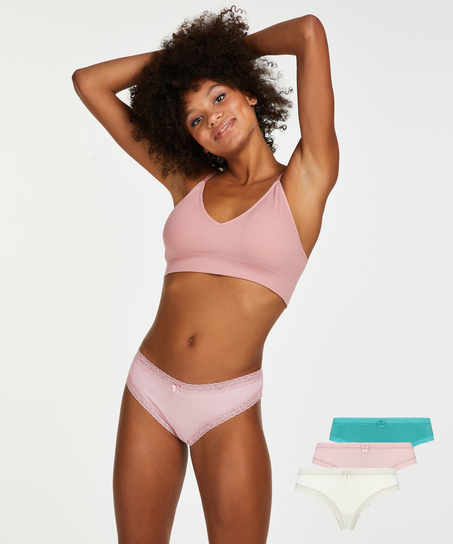 Serenity 3-pack Brazilians, Niebieski