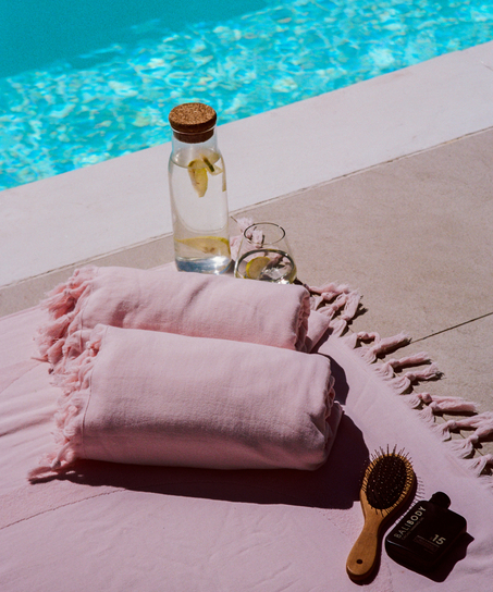 BRANDED COTTON TOWEL, R&oacute;żowy