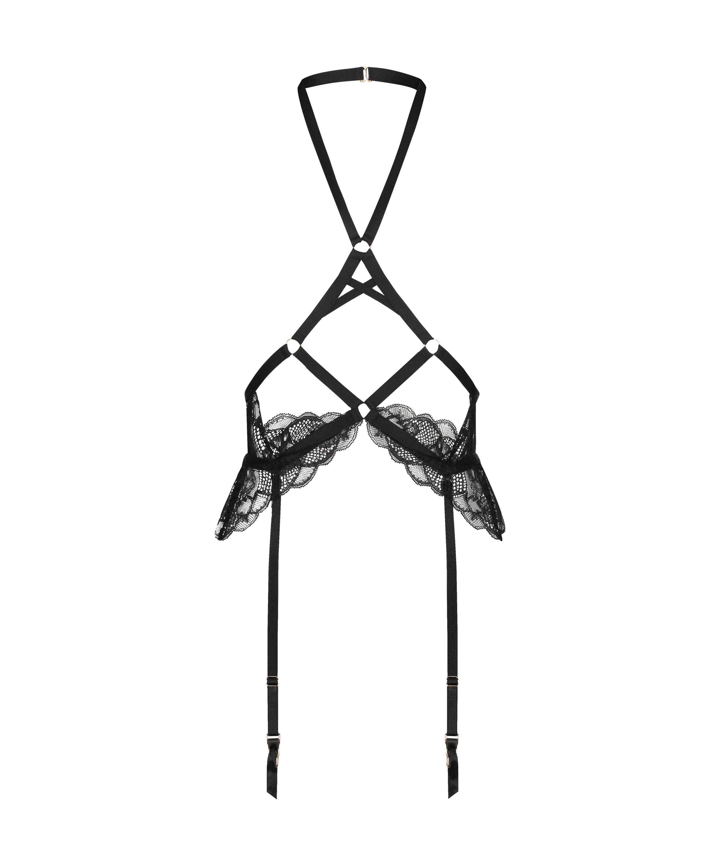Body harness z cholerem Private, Czarny, main