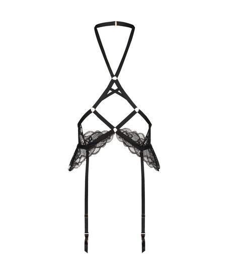 Body harness z cholerem Private, Czarny