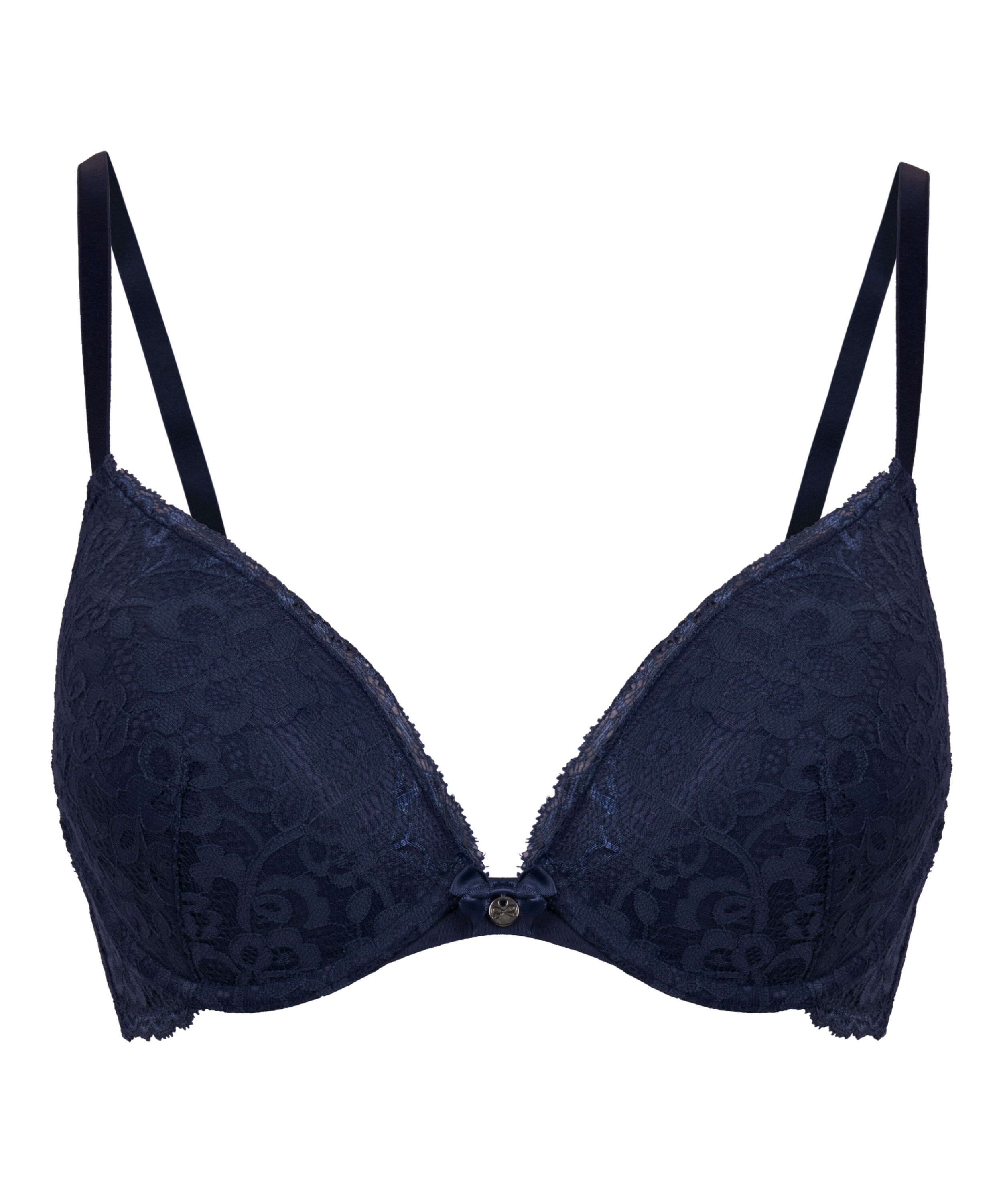 Wyściełany biustonosz push-up z fiszbinami Marine, Niebieski