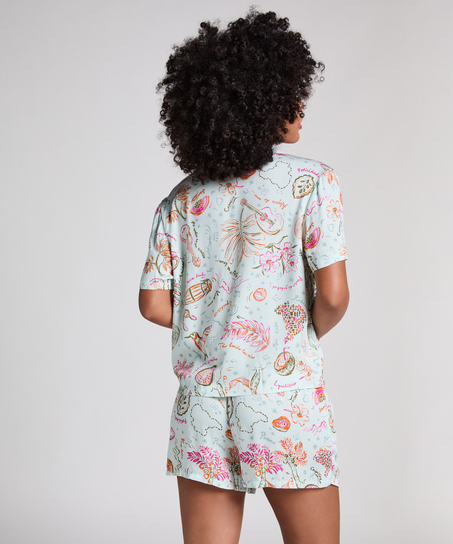 Satynowe szorty, Zielony