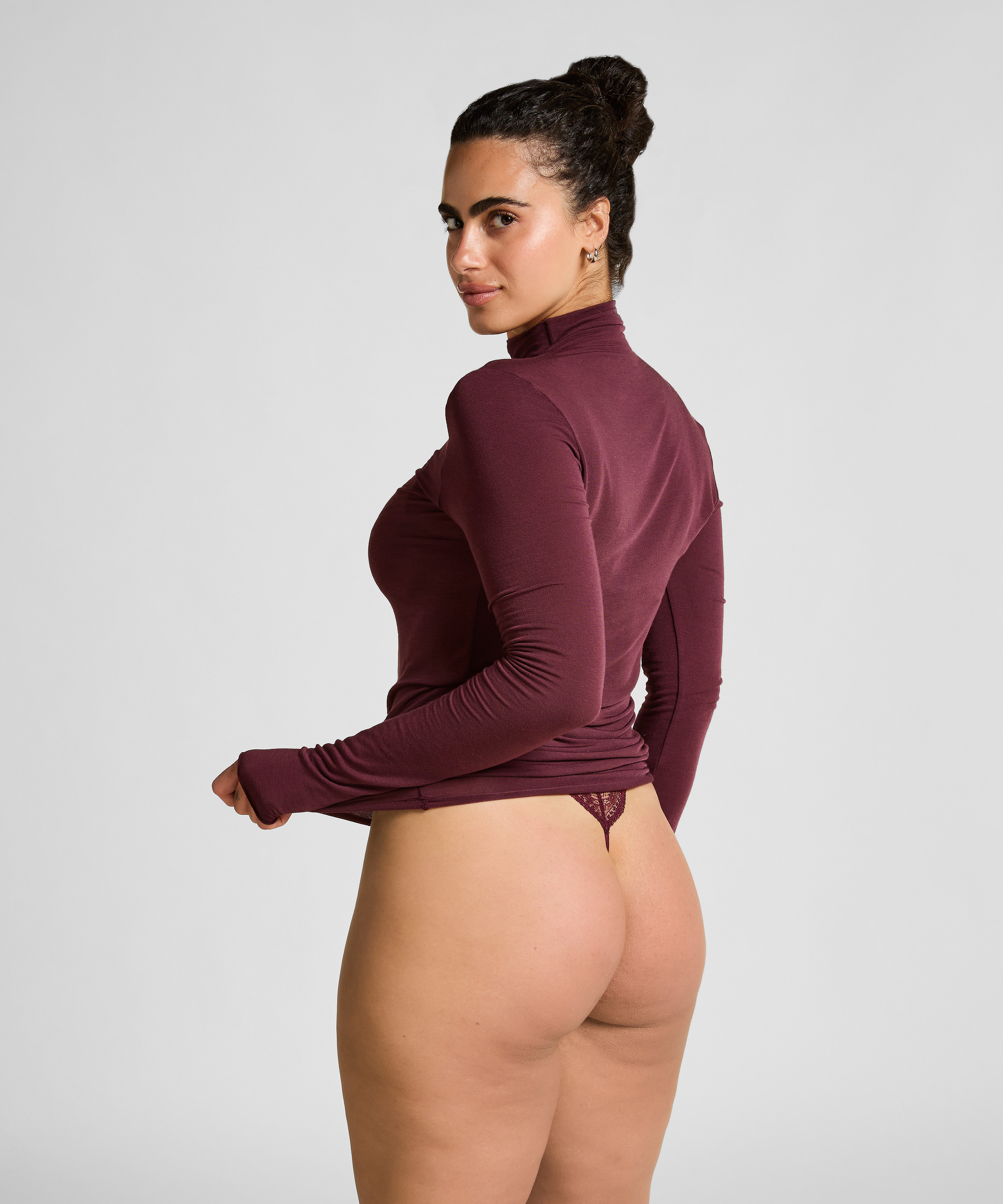 super miękki golf z kaszmirem top, Fioletowy, main