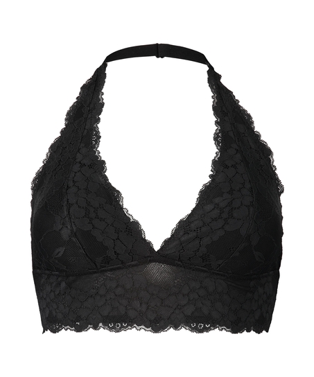 Usztywniona braletka halter Rosalyn, Czarny