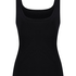 Singlet top z miękkiej bawełny, Czarny