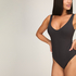 Body z Dekoltem w Serek Super Comfort, Czarny