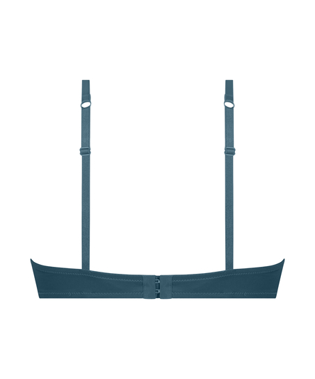 Biustonosz usztywniany z fiszbinami Lace & Shine, Niebieski