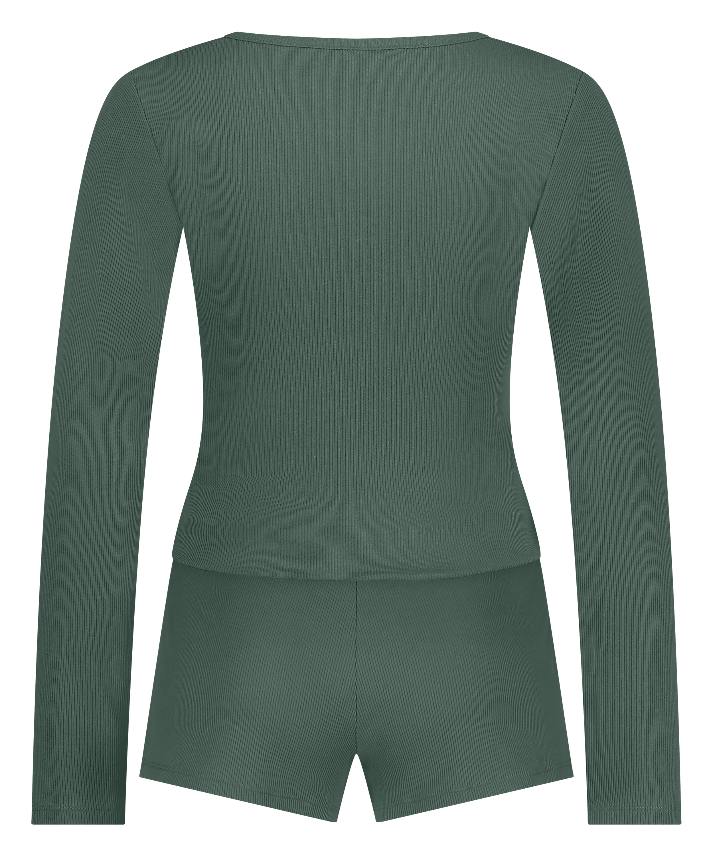 Koronkowa piżama z długim rękawem, Zielony, main