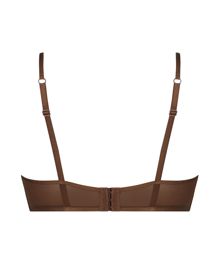 Seksowny biustonosz bralette z siateczki, Brązowy