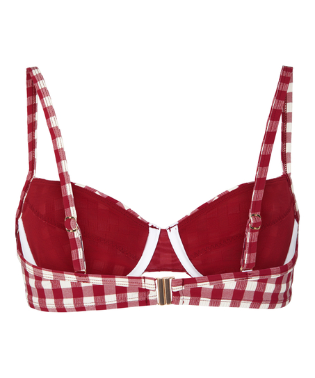 G&oacute;ra Bikini z Fiszbinami bez Wkładek Amalfi, Czerwony