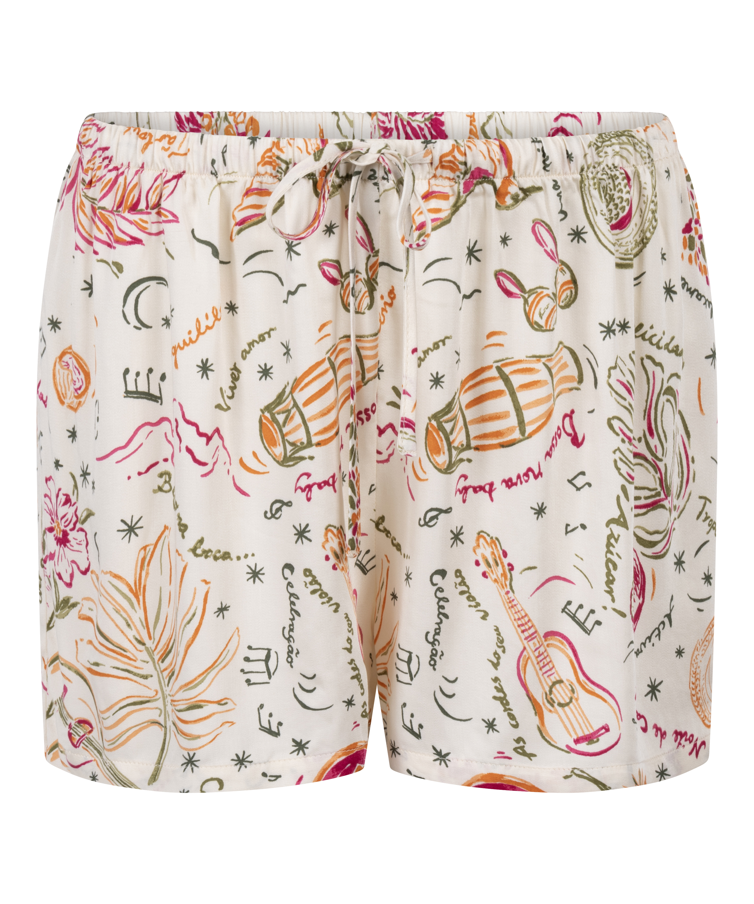 Satynowe szorty, Biały, main