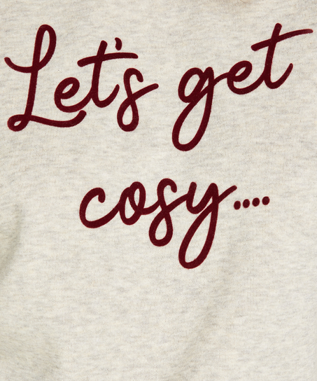 Bluza z kapturem i długim rękawem, Beżowy