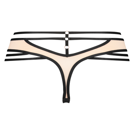 Dahlia High Leg Thong, Czarny