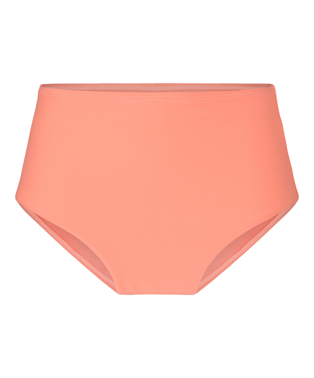 Wysokie Modelujące Majtki Bikini Luxe, Pomarańczowy
