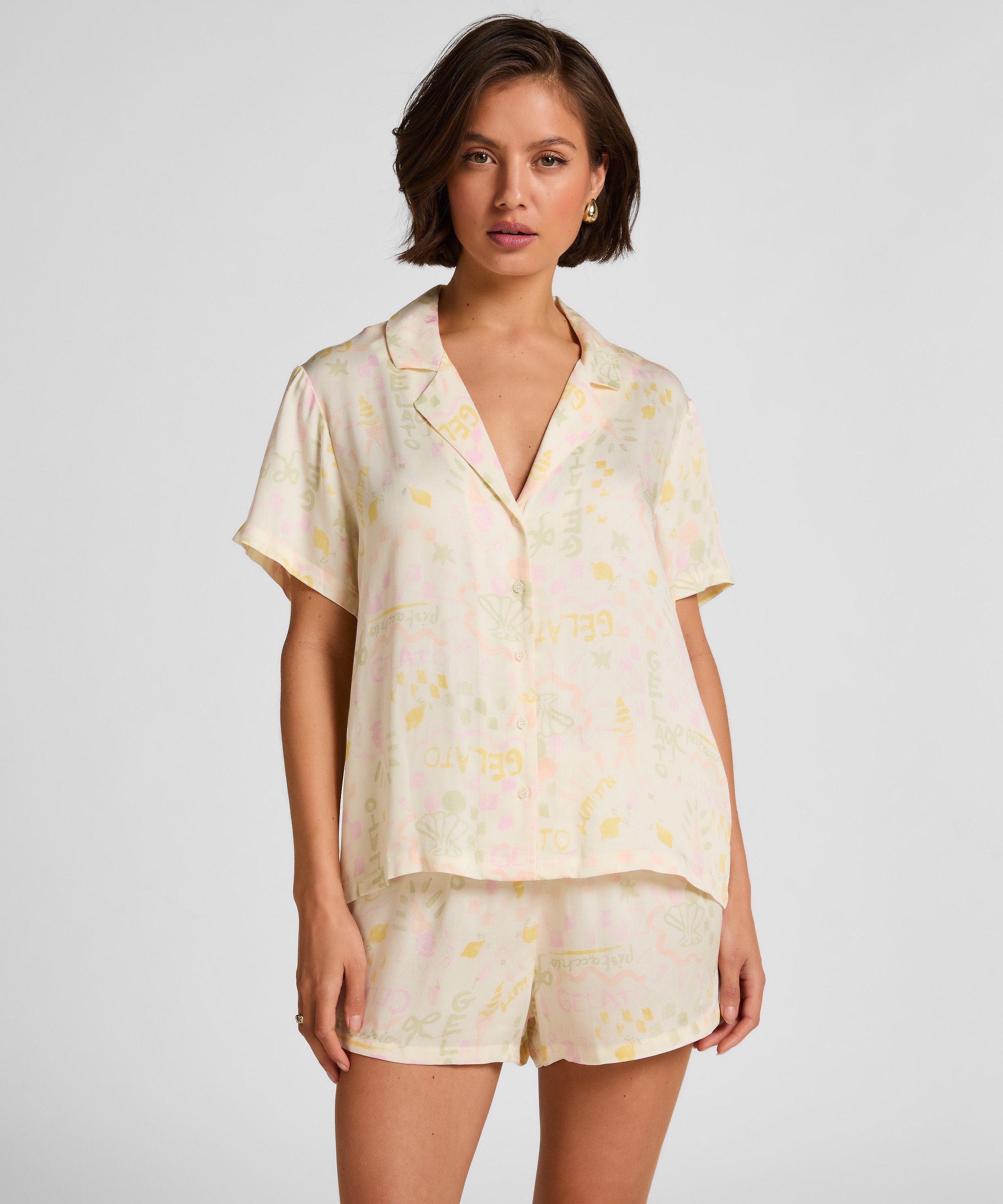 Satynowe szorty, Biały, main