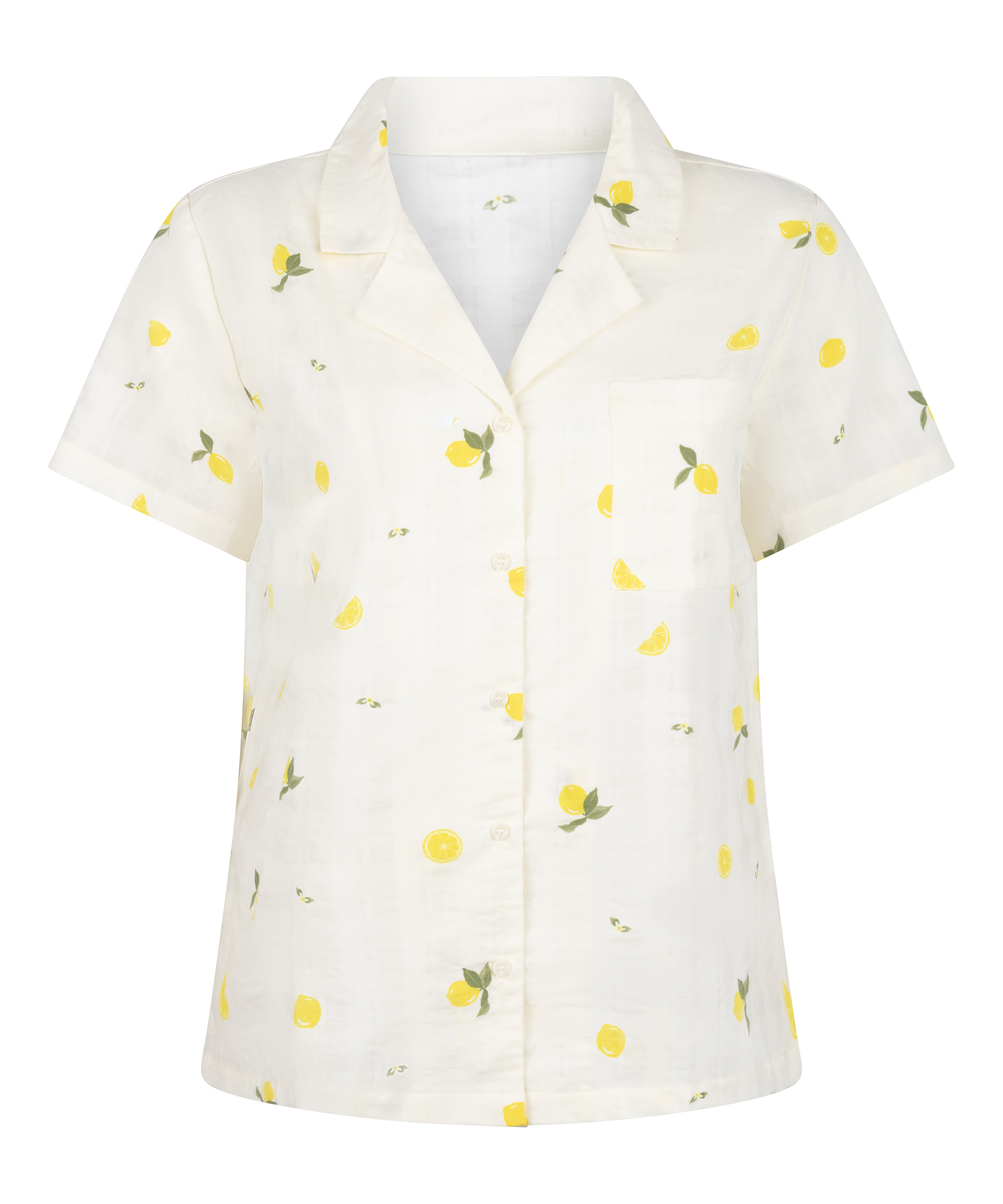 Kurtka Piżamowa Cytrynowa, Biały, main