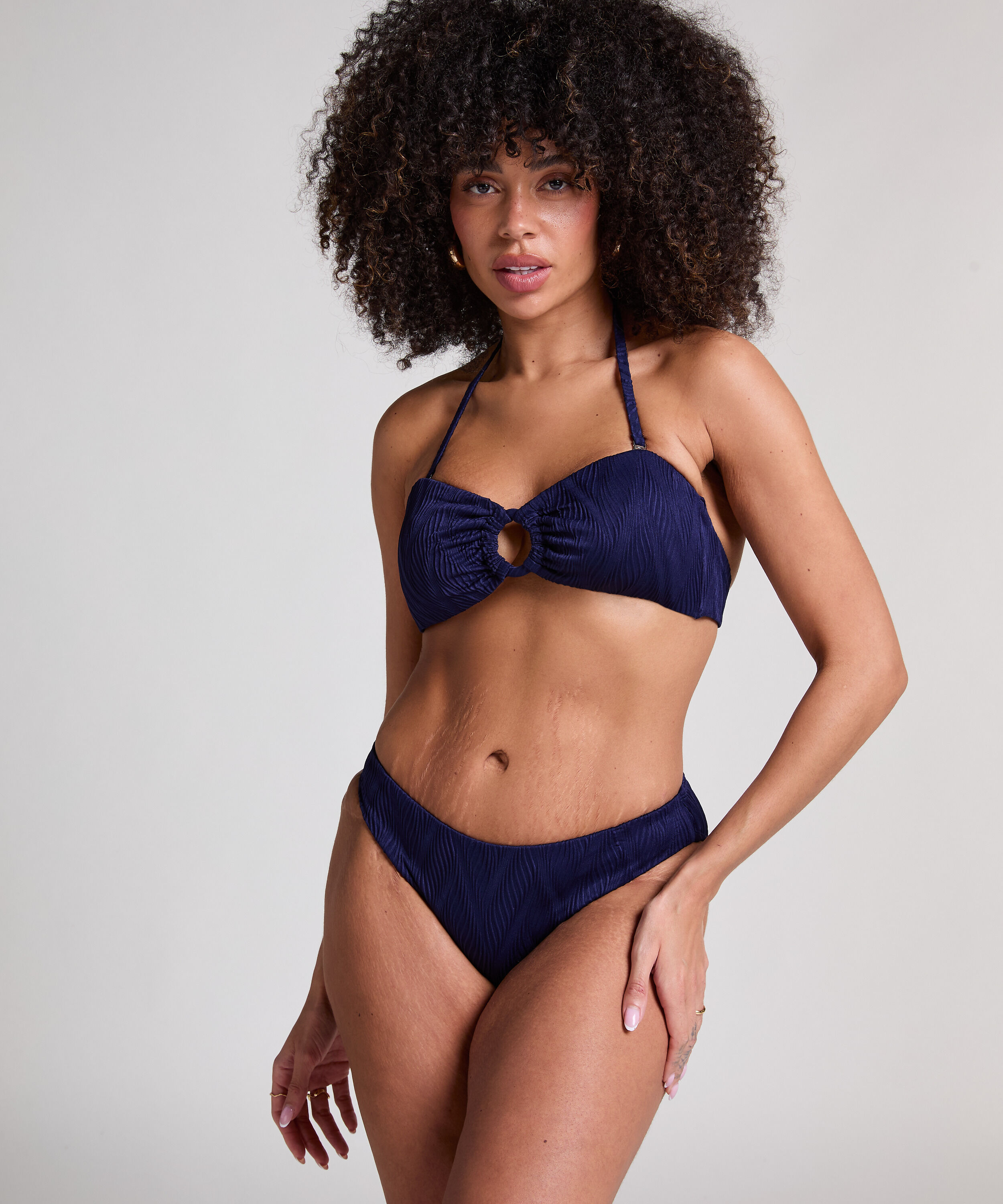 Top od bikini Cozumel Bandeau, Niebieski