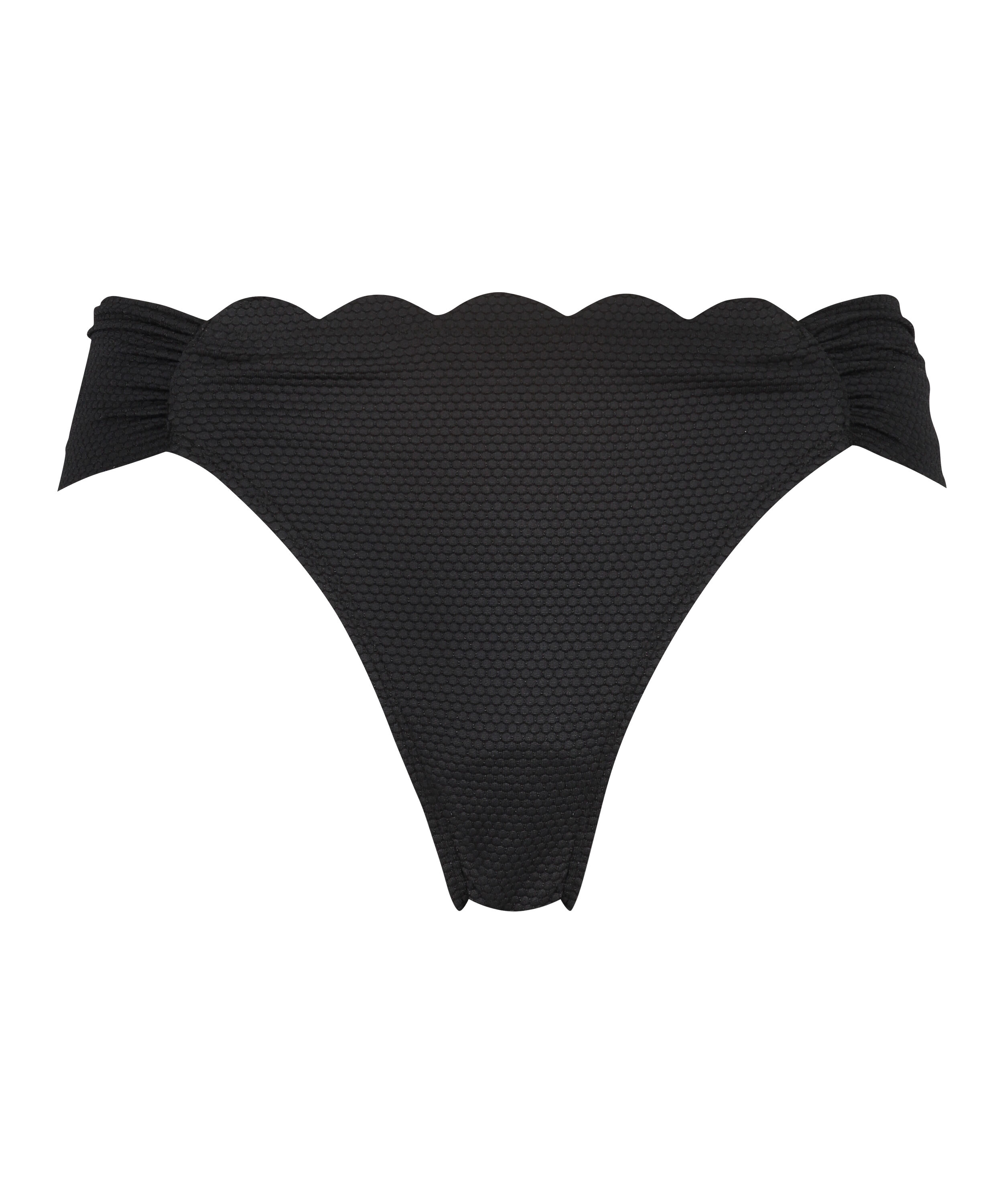 Figi bikini Scallop, Czarny