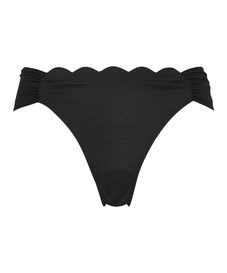 Figi bikini Scallop, Czarny