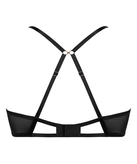 Nieusztywniany biustonosz z fiszbinami Cinnamon, Czarny