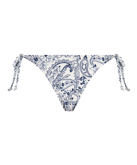 Brazyliany tanga od bikini ze wzorem paisley, Biały