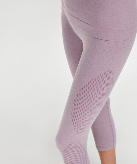 HKMX high waist capri round knit, Fioletowy