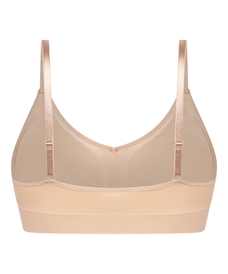 Tr&oacute;jkątny biustonosz bralette Dide, Beżowy