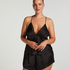 Cami Top Satin Marcela, Czarny