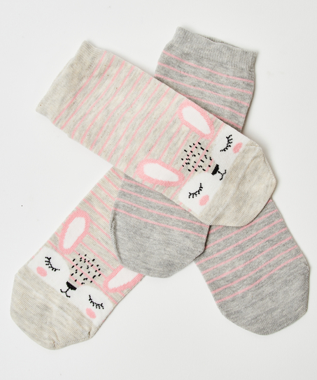 2 pary skarpetek, Szary