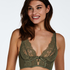 Lilliana Non-Padded Longline Underwired Bra, Zielony