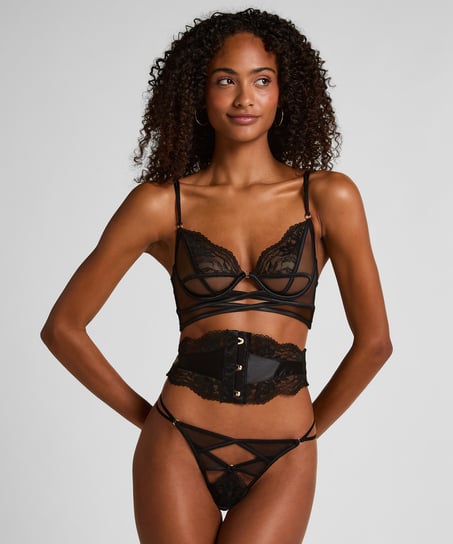 Krótki gorset Amel, Czarny