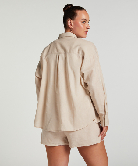 G&oacute;ra od piżamy Len, Beżowy