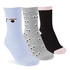 3 pairs of cotton socks, Niebieski