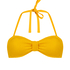 G&oacute;ra od bikini typu bandeau Crinkle, Ż&oacute;łty