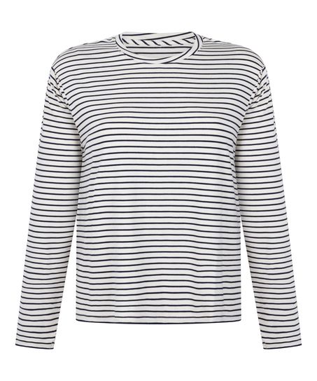 Pyjama Top Loose Jersey, Biały