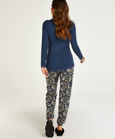 Piżama dla kobiet karmiących, Niebieski