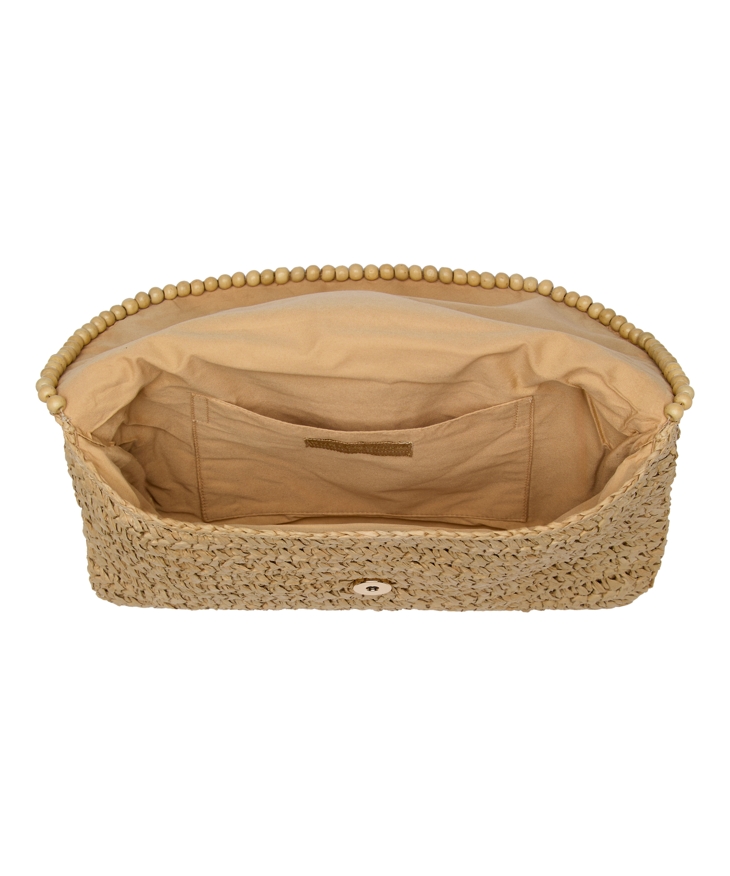 Flower Beach Clutch, Beżowy, main