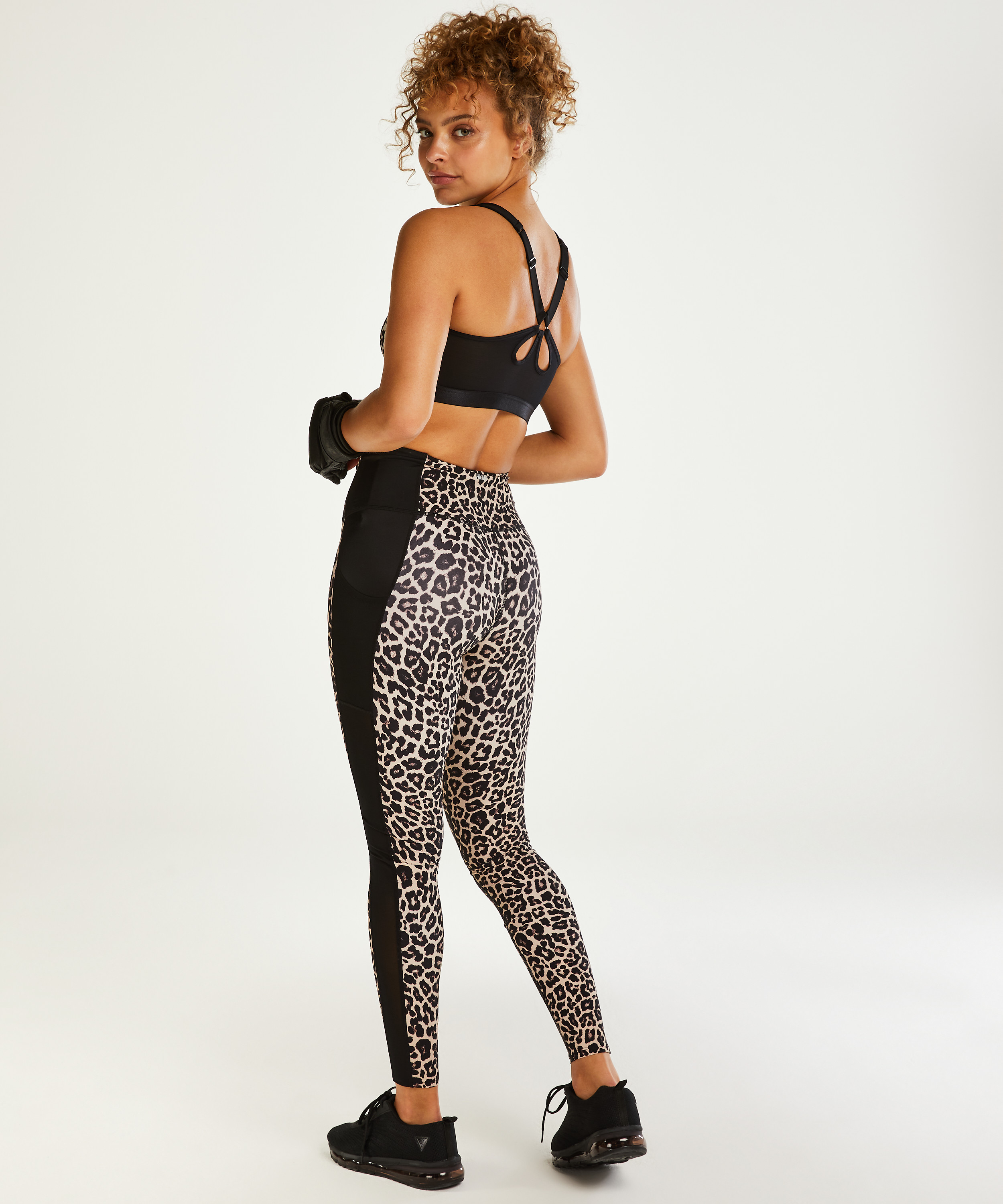 Sportowe legginsy z wysokim stanem HKMX, Szary, main
