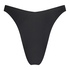 Majtki Bikini Wysoko Krojona Luxe, Czarny