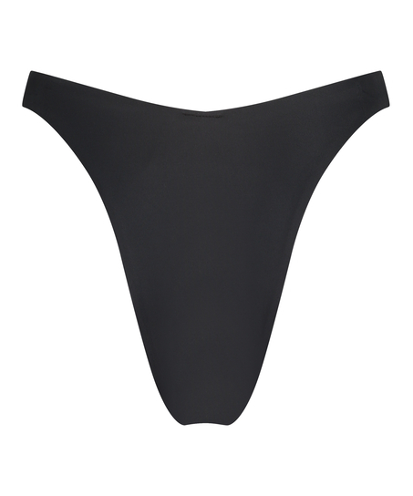 Majtki Bikini Wysoko Krojona Luxe, Czarny