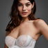 Elsa Padded Strapless Underwired Bra, Biały