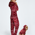 Flannel Fleece Onesie, Czerwony