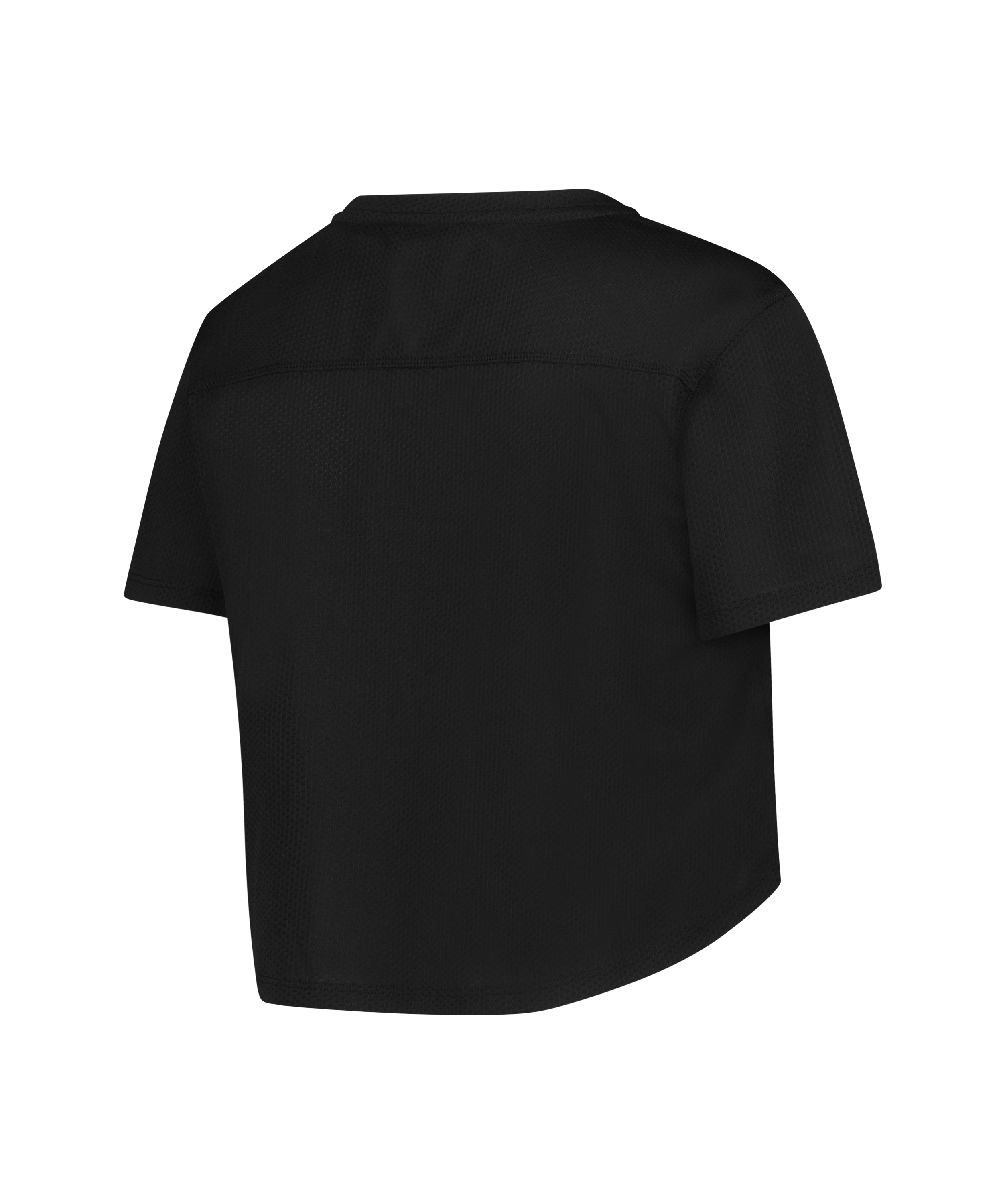 HKMX krótki siateczkowy top, Czarny, main