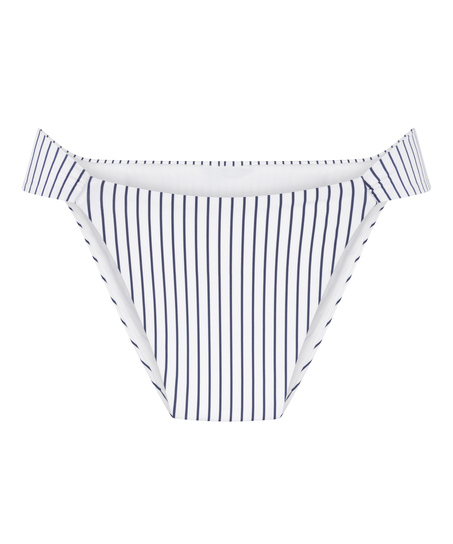 Figi Bikini Highleg Stripes, Biały