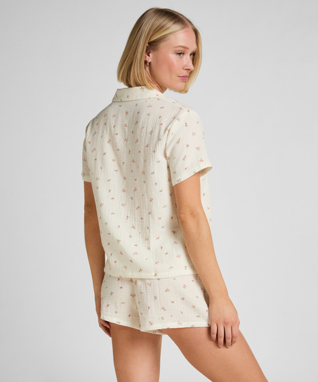Muślinowe szorty, Biały