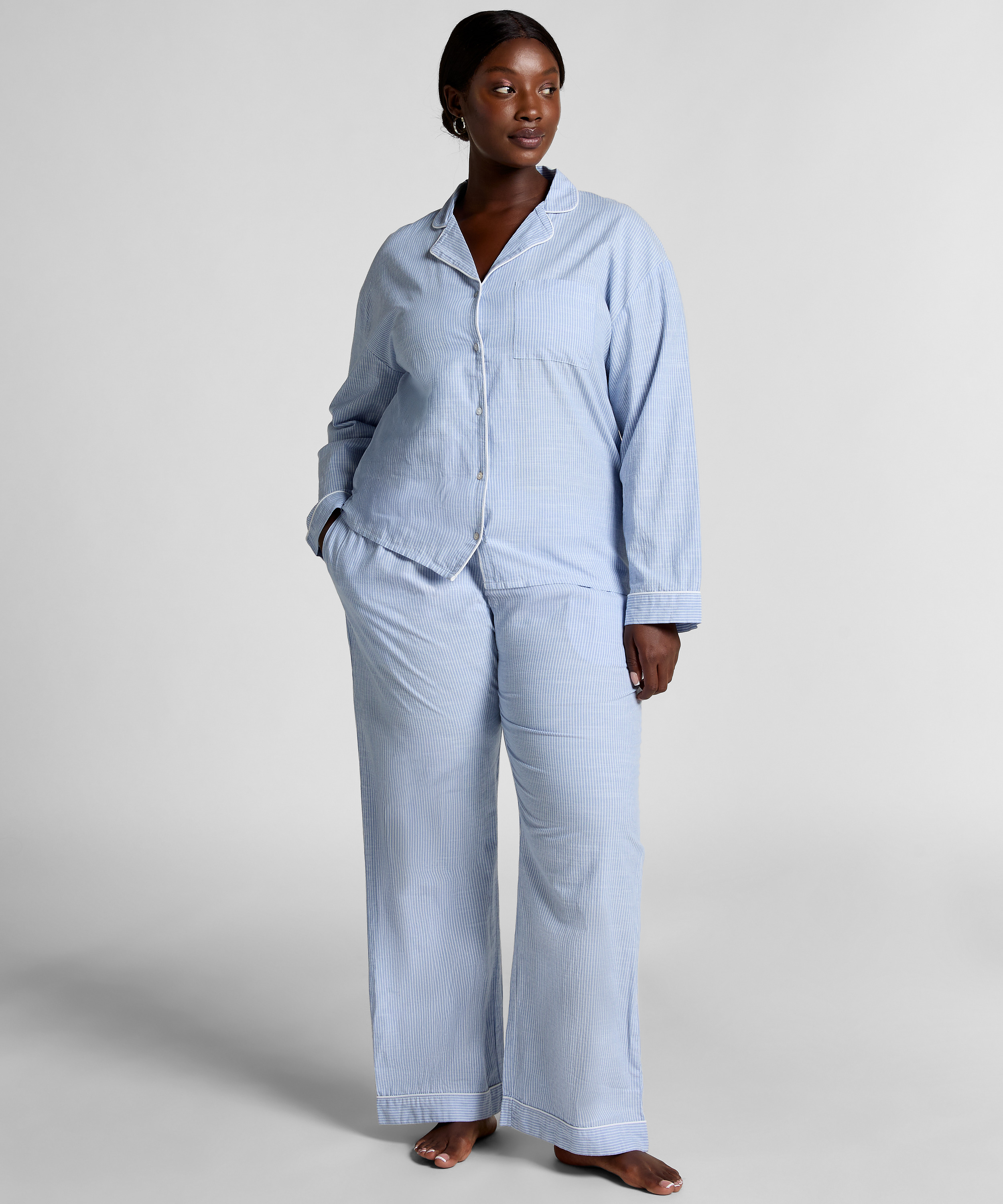 Bawełniane spodnie, Niebieski, main