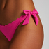 Majtki bikini z lureksu w muszelki, Różowy
