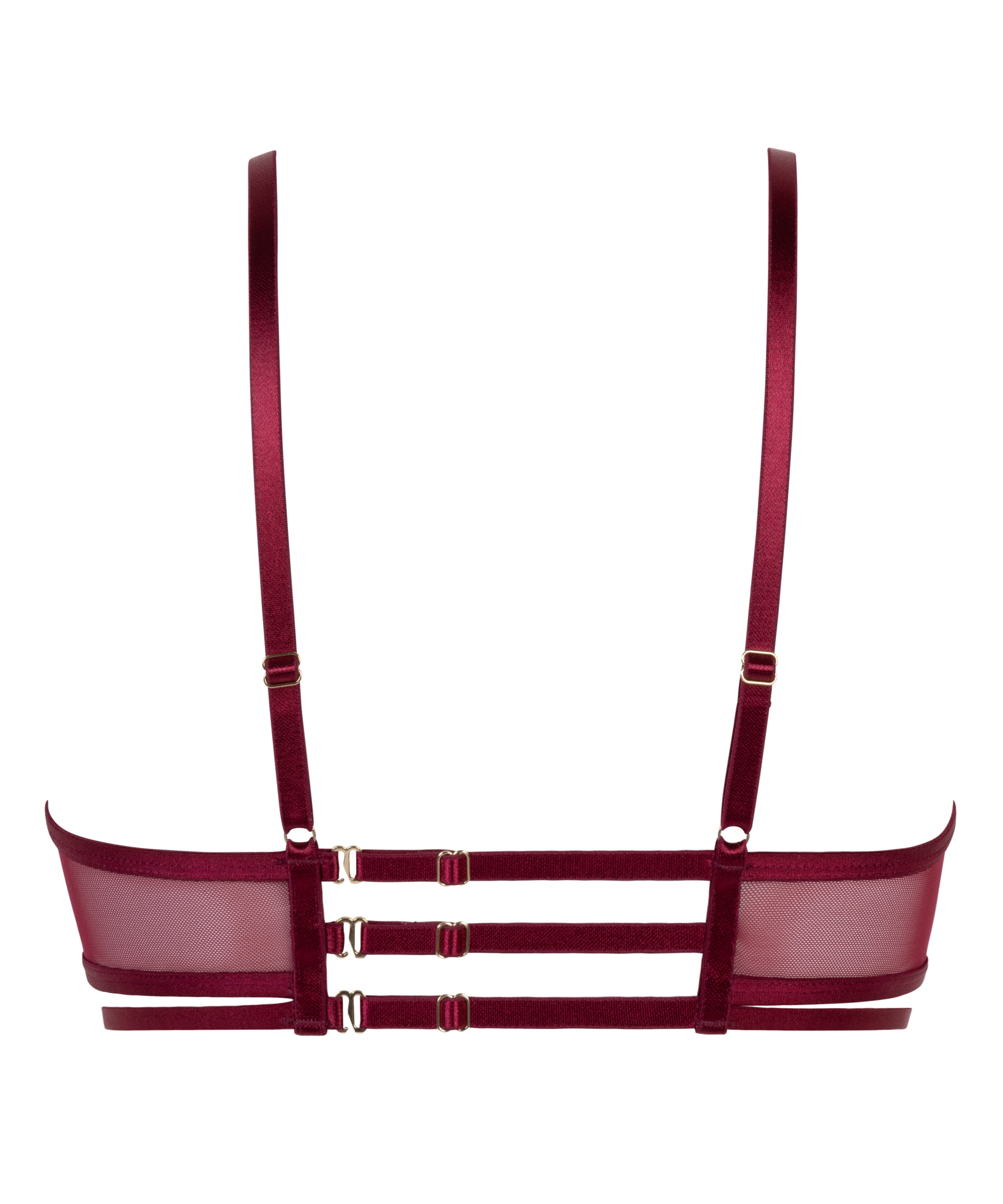 Nieusztywniany długi biustonosz z fiszbinami Scarlett, Czerwony, main